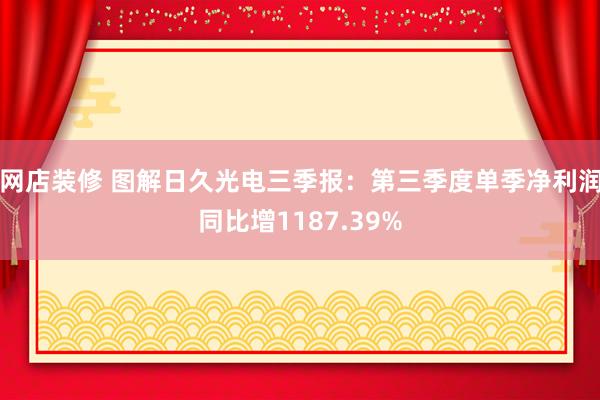 网店装修 图解日久光电三季报：第三季度单季净利润同比增1187.39%