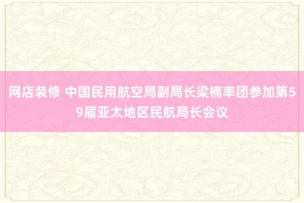 网店装修 中国民用航空局副局长梁楠率团参加第59届亚太地区民航局长会议